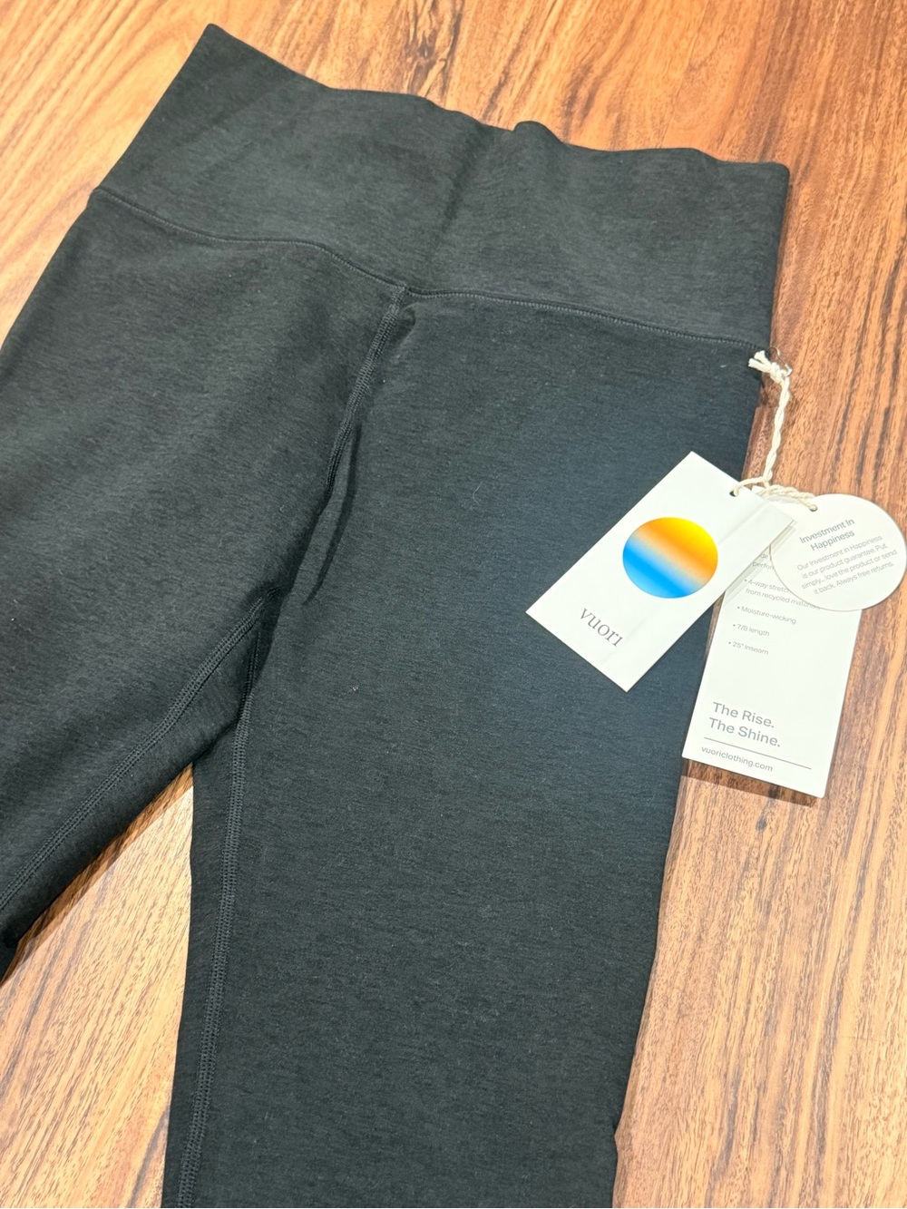 Vuori Clean Elevation Leggings - Black Heather New Size Small
